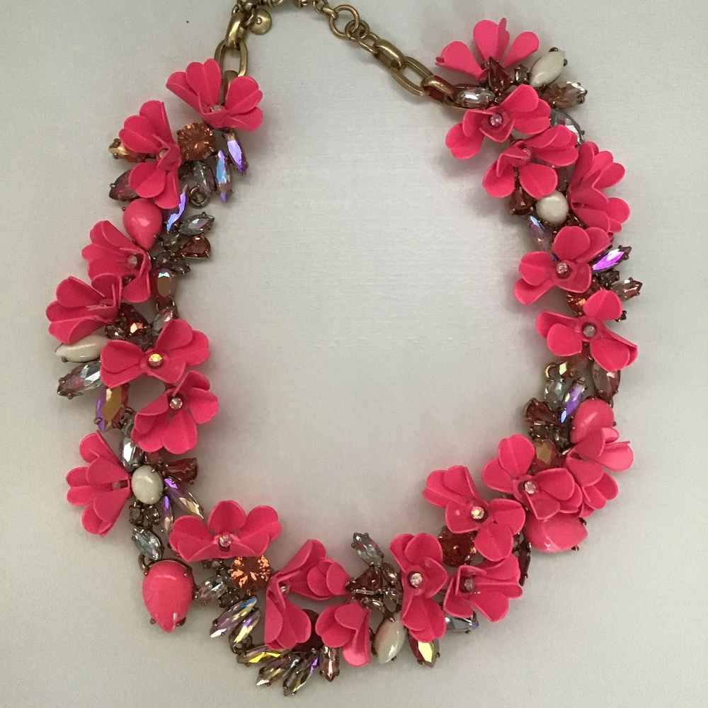 J. Crew Hot Pink Statement Necklace